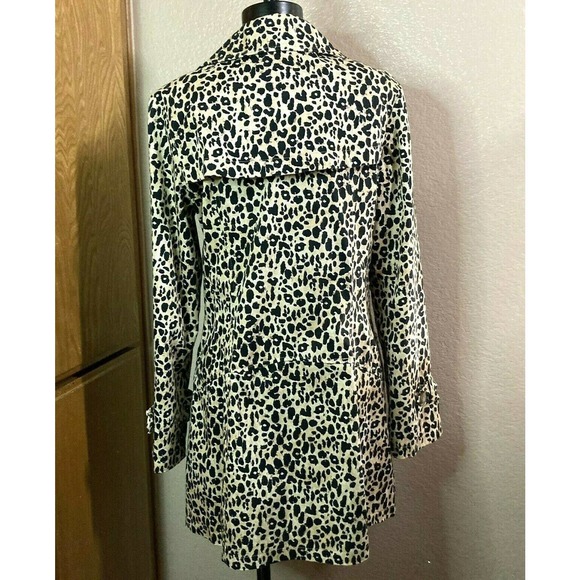 Animal Print Trench Coat Double Breasted Coat Leopard Print by Forever 21 - Picture 4 of 11